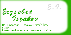 erzsebet iszakov business card